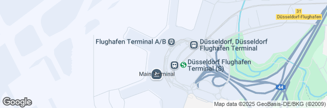 Google Maps Dusseldorf  Airport, Terminal Ring 1, Zentralgeb., 40474 Düsseldorf, Germany